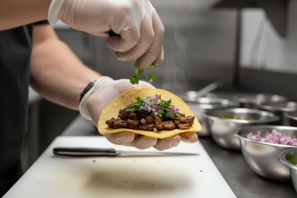 Taco assembly process