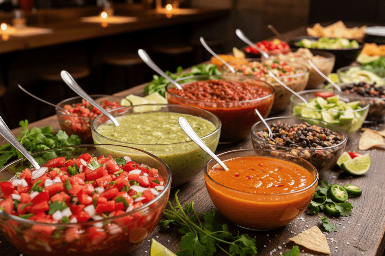 Fresh salsa bar
