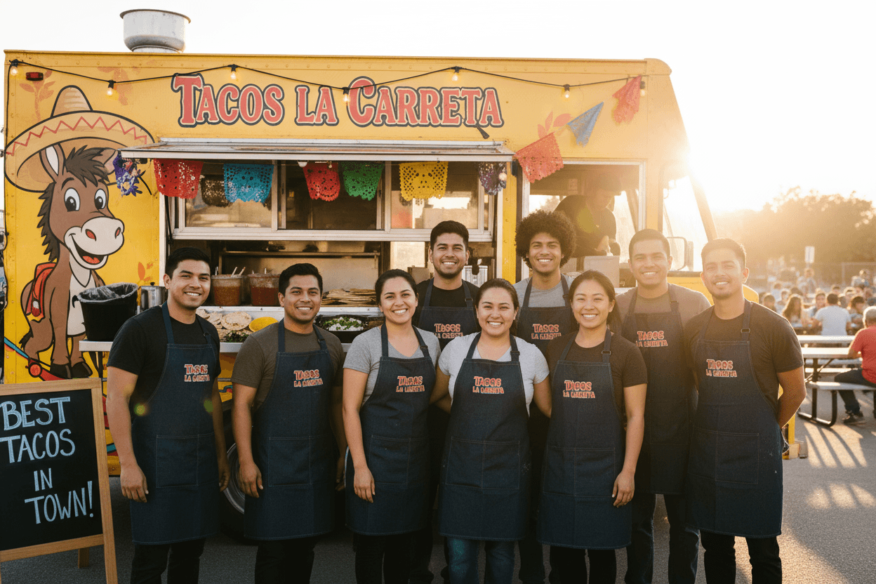 Tacos La Carreta team